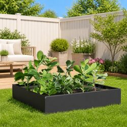 Reliable Steel Planter in Anthracite 100x100x33.5cm
