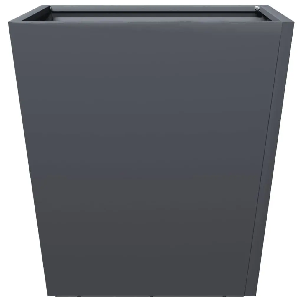 Garden Planter Box 40x40x40 cm Anthracite Steel Outdoor Pots Flowers Plants