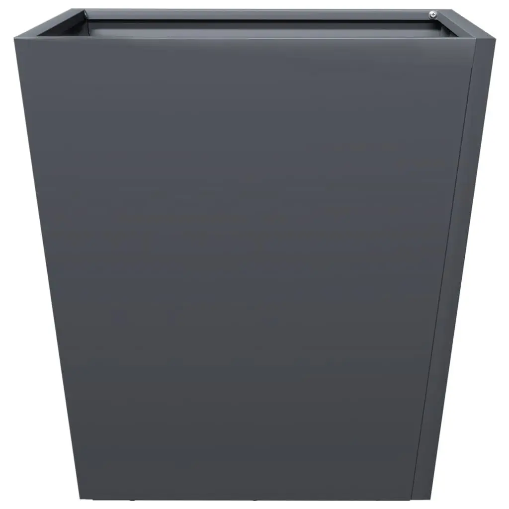 Garden Planter Box 40x40x40 cm Anthracite Steel Outdoor Pots Flowers Plants