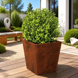 Value Garden Planter 40x40x40 cm in Weathering Steel