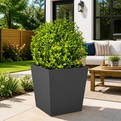 Reliable Anthracite Steel Garden Planter for Outdoor Use