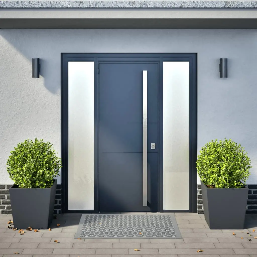 Garden Planters for Outdoor Use 50x50x50 cm Anthracite Steel Square Pot 2 Piece