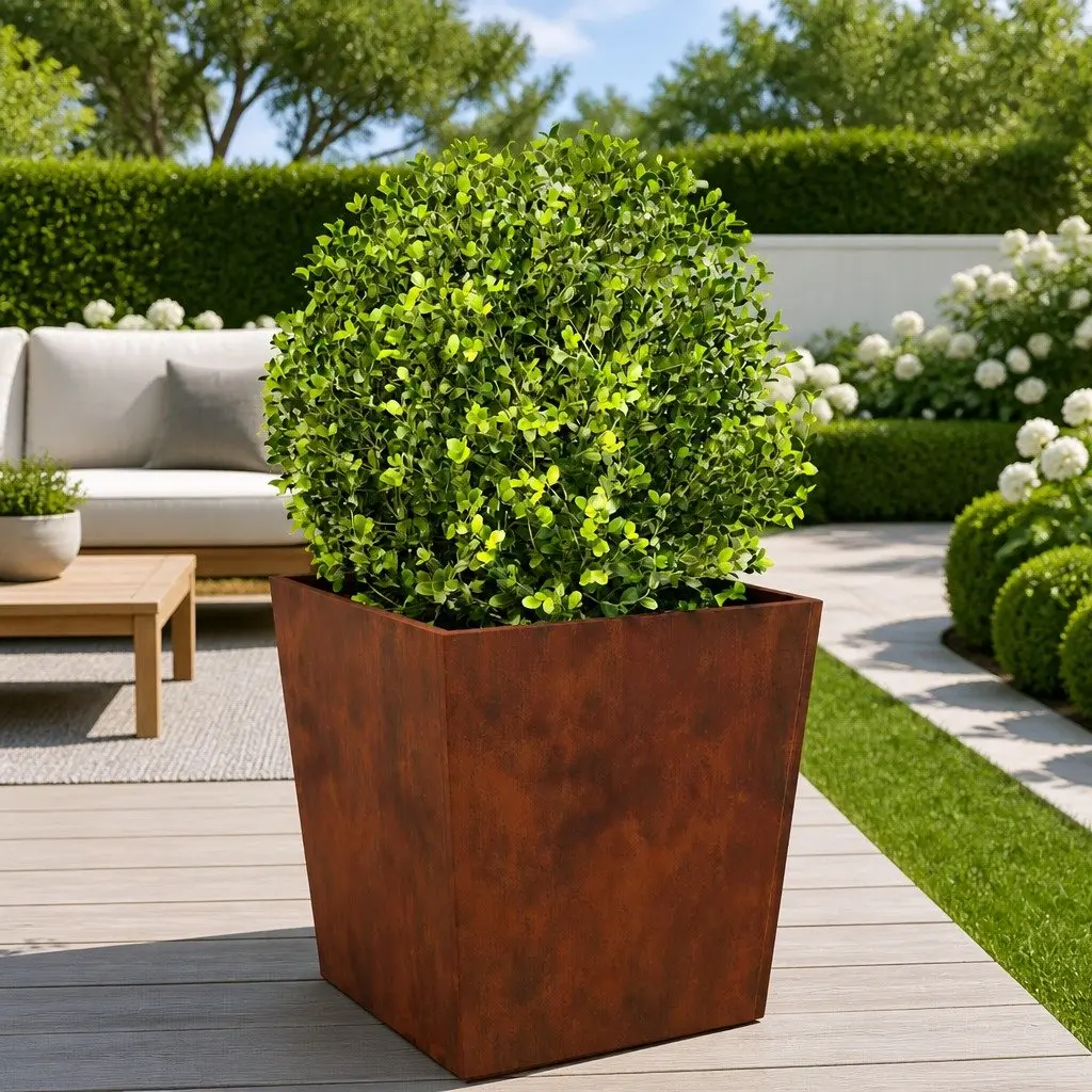 Garden Planter Outdoor Raised Bed 50x50x50 cm Brown