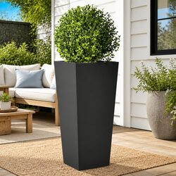 Sturdy and Elegant Garden Planters in Black