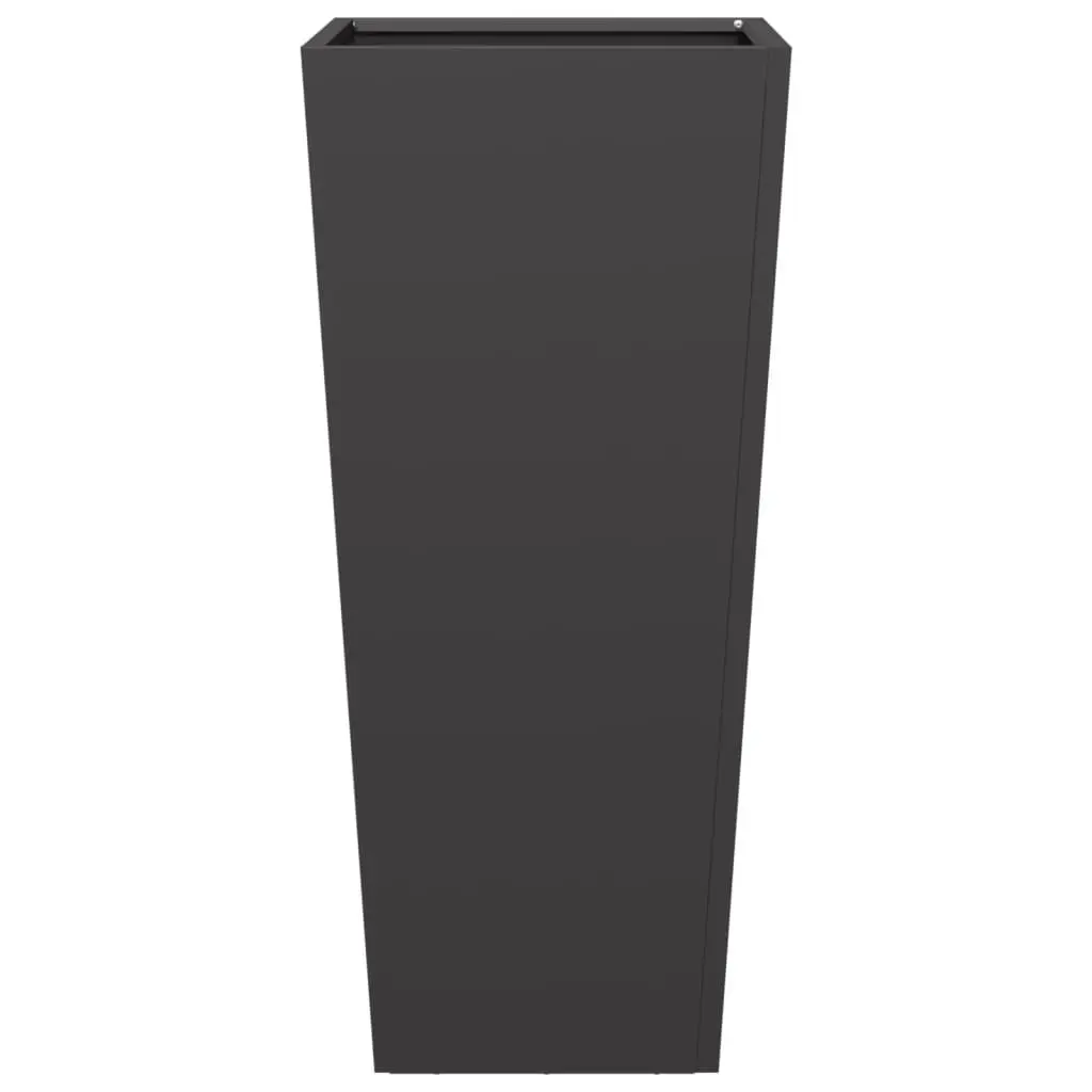 Garden Planters 2 pcs Black 35x35x75 cm Steel Outdoor Flower Pot