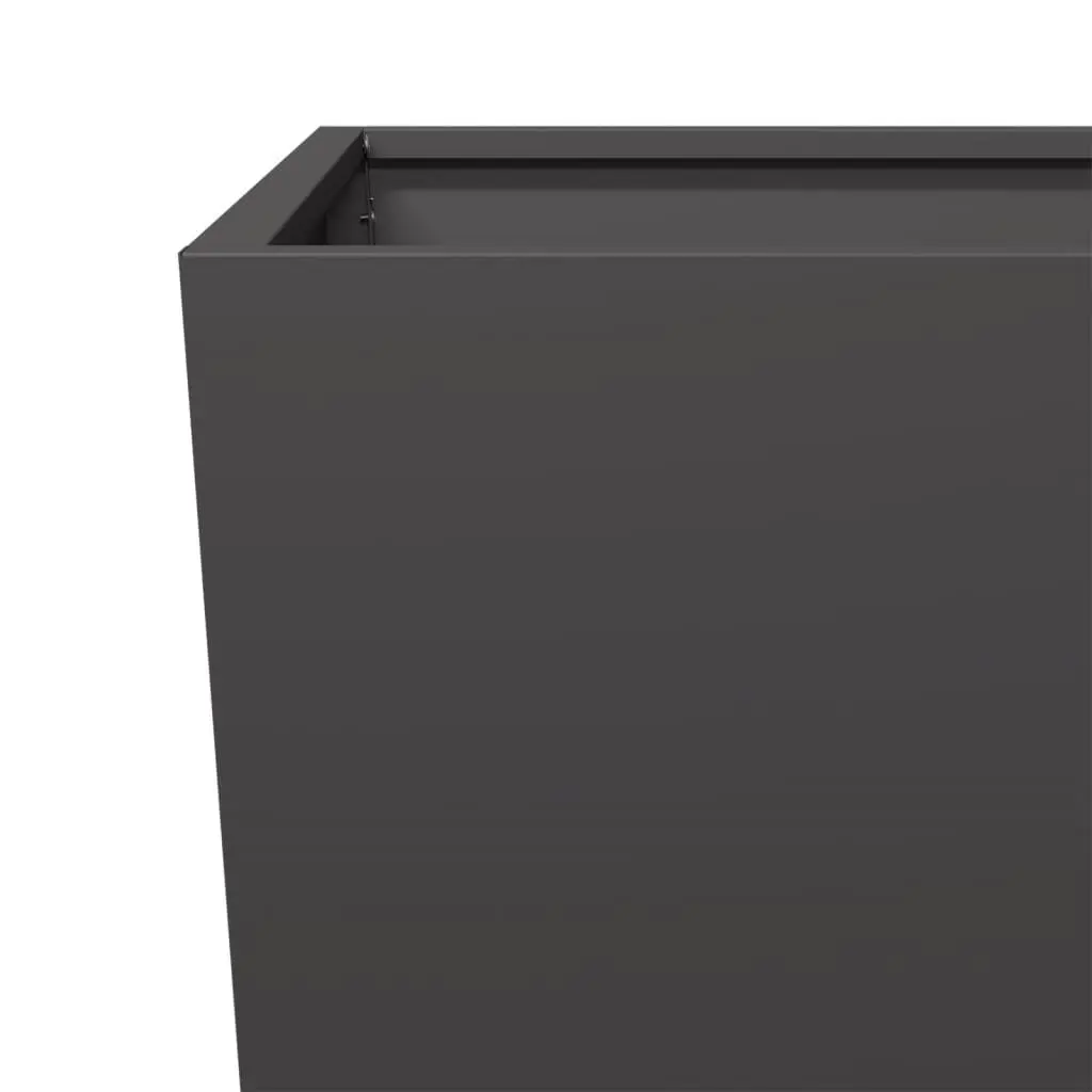 Garden Planters 2 pcs Black 35x35x75 cm Steel Outdoor Flower Pot
