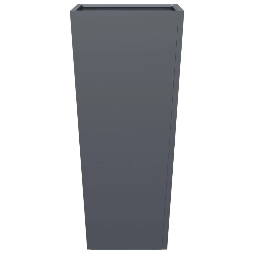 Garden Planters 2 pcs Anthracite 35x35x75 cm Steel Outdoor Pots
