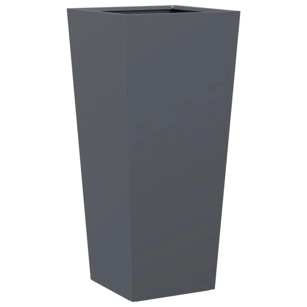 Garden Planters 2 pcs Anthracite 35x35x75 cm Steel Outdoor Pots