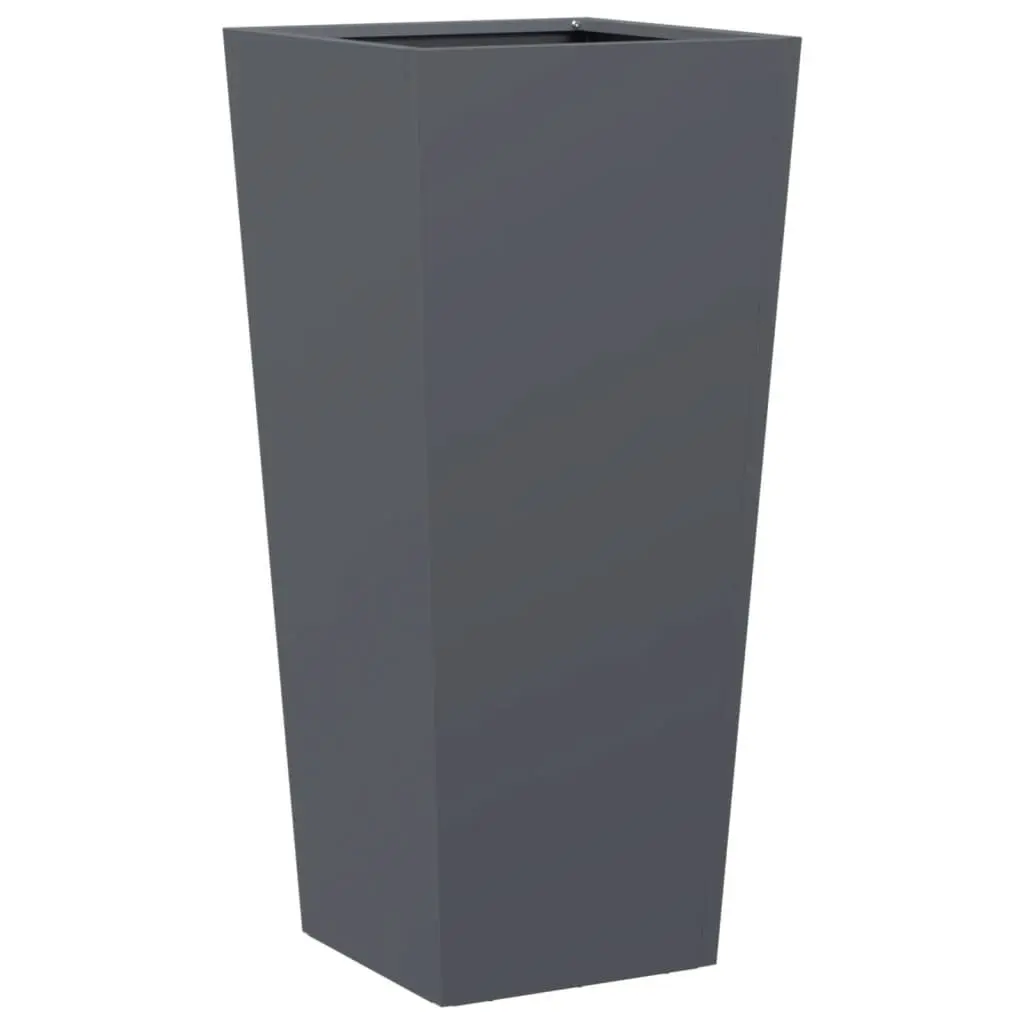 Garden Planters 2 pcs Anthracite 35x35x75 cm Steel Outdoor Pots