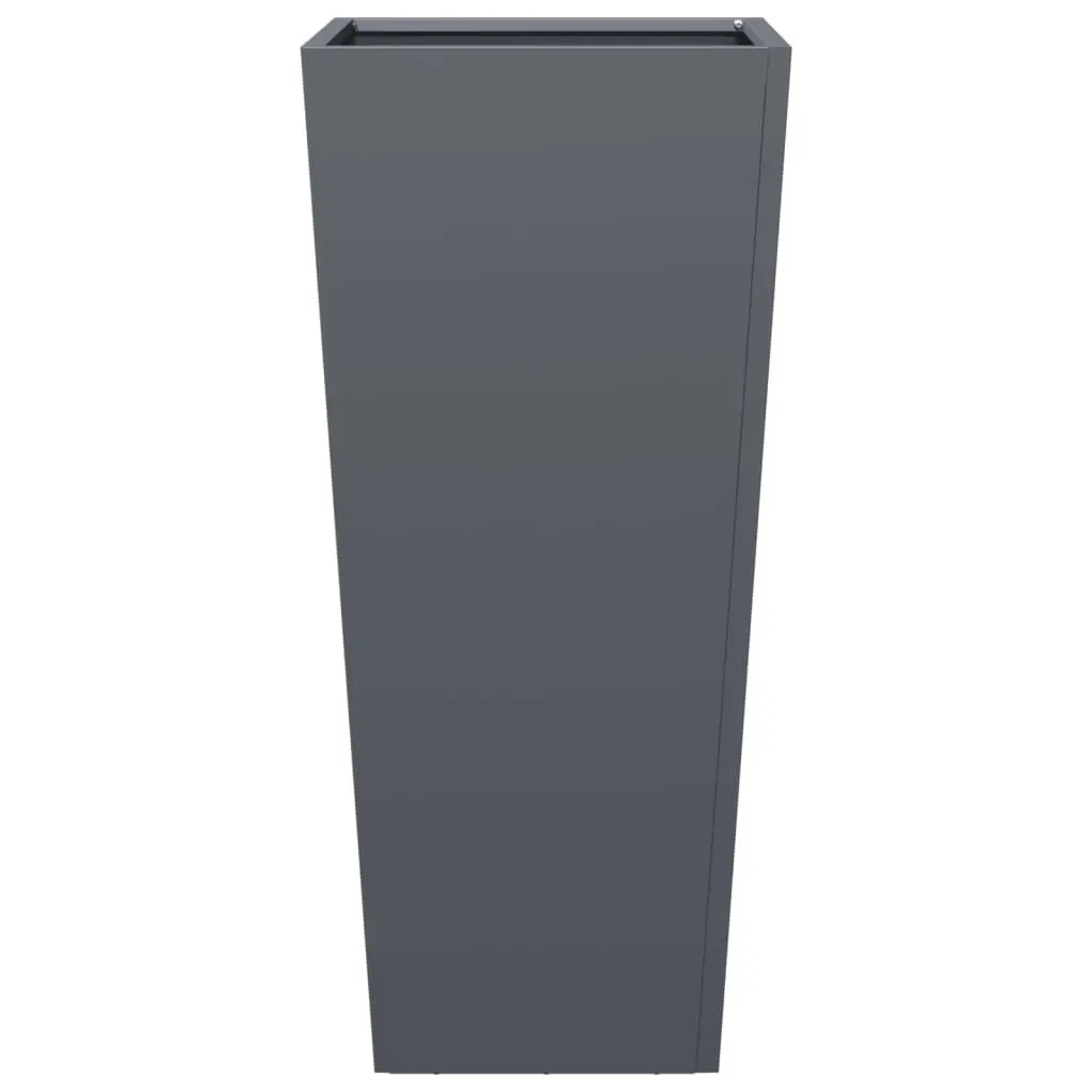 Garden Planters 2 pcs Anthracite 35x35x75 cm Steel Outdoor Pots