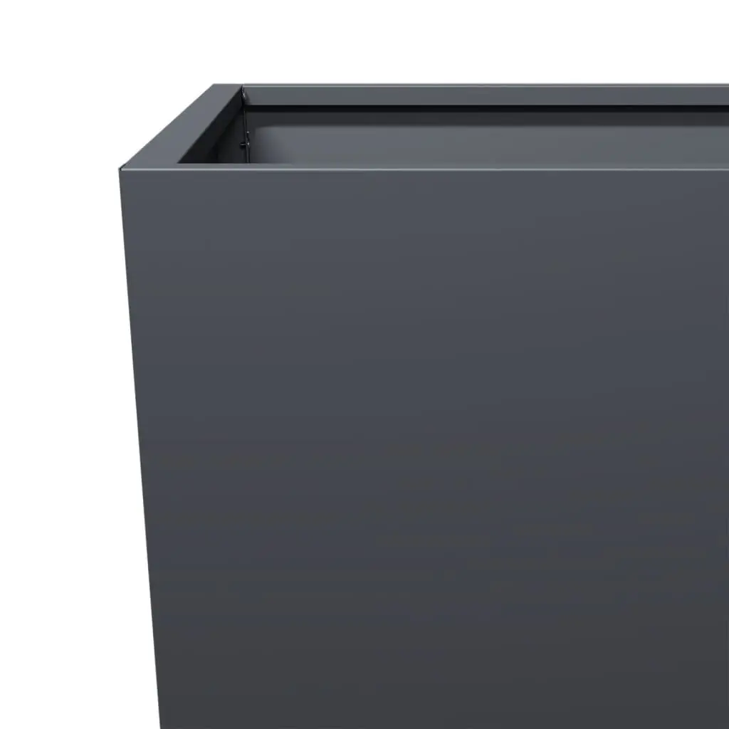 Garden Planters 2 pcs Anthracite 35x35x75 cm Steel Outdoor Pots
