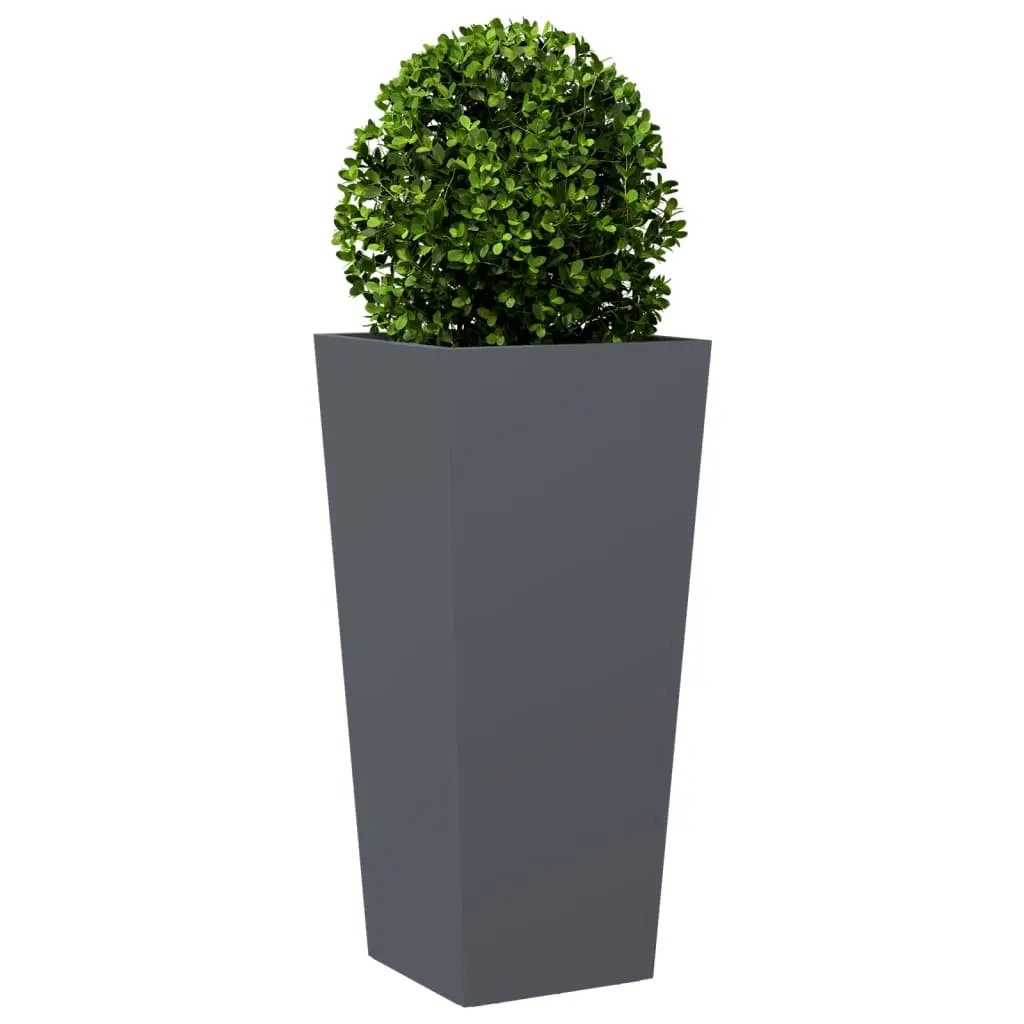 Garden Planters 2 pcs Anthracite 35x35x75 cm Steel Outdoor Pots
