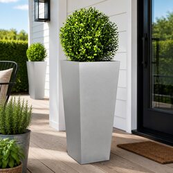 Reliable Silver Steel Garden Planters - 2 Pack