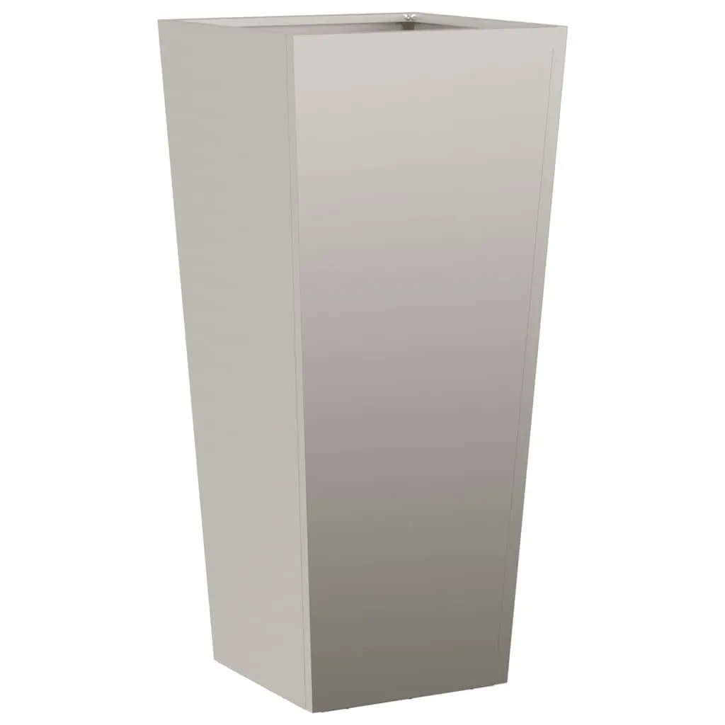 Garden Planters Outdoor Raised Planter Box 35 x 35 x 75 cm Weathering Steel Silver 2 pcs