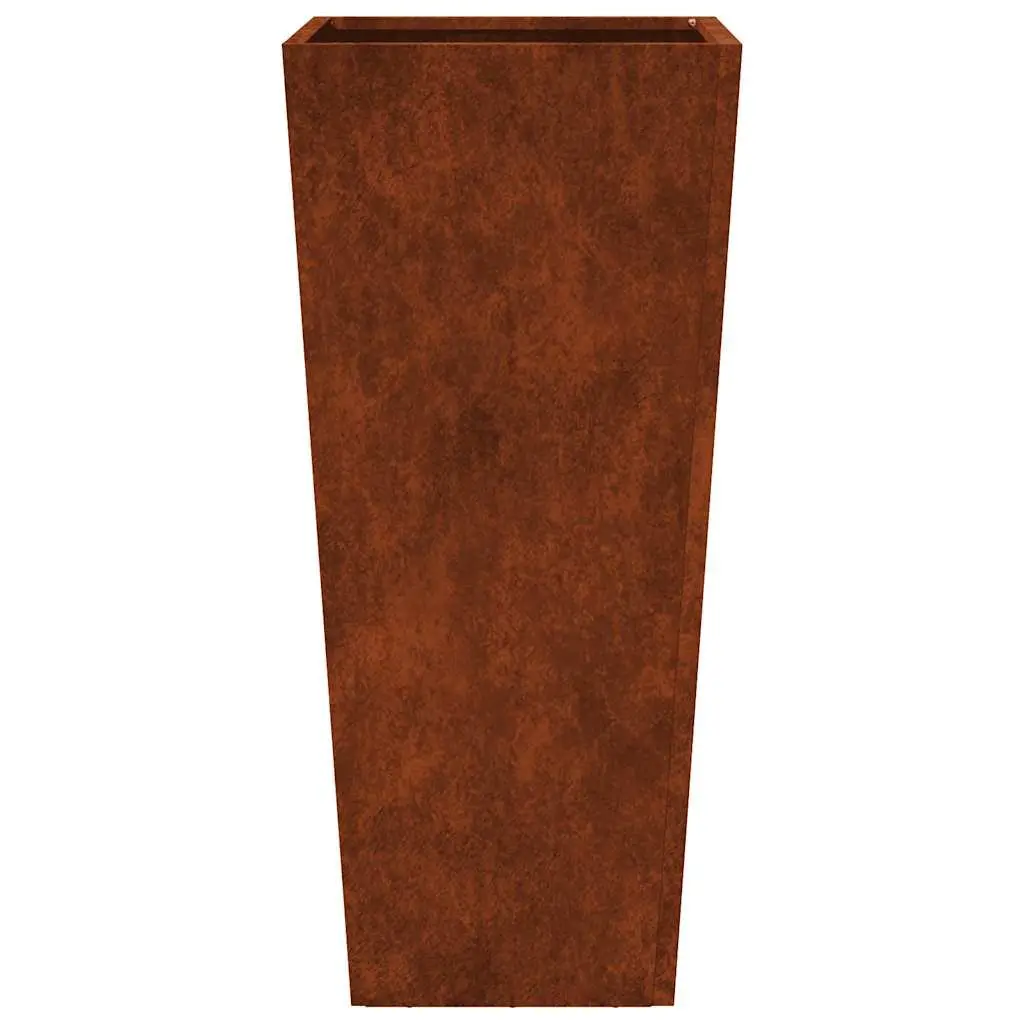 Garden Planters Outdoor Raised Planter Box 35 x 35 x 75 cm Weathering Steel Silver 2 pcs