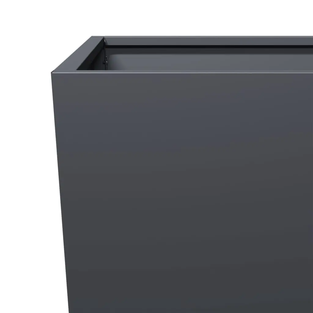 Garden Planter Anthracite 45x45x75cm Steel Outdoor Pots Flowers Plants