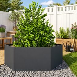 Reliable Steel Hexagon Garden Planter for Outdoor Use