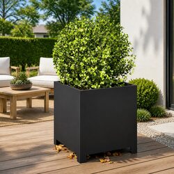Reliable Garden Planters - 2 pcs Black Steel for Your Garden