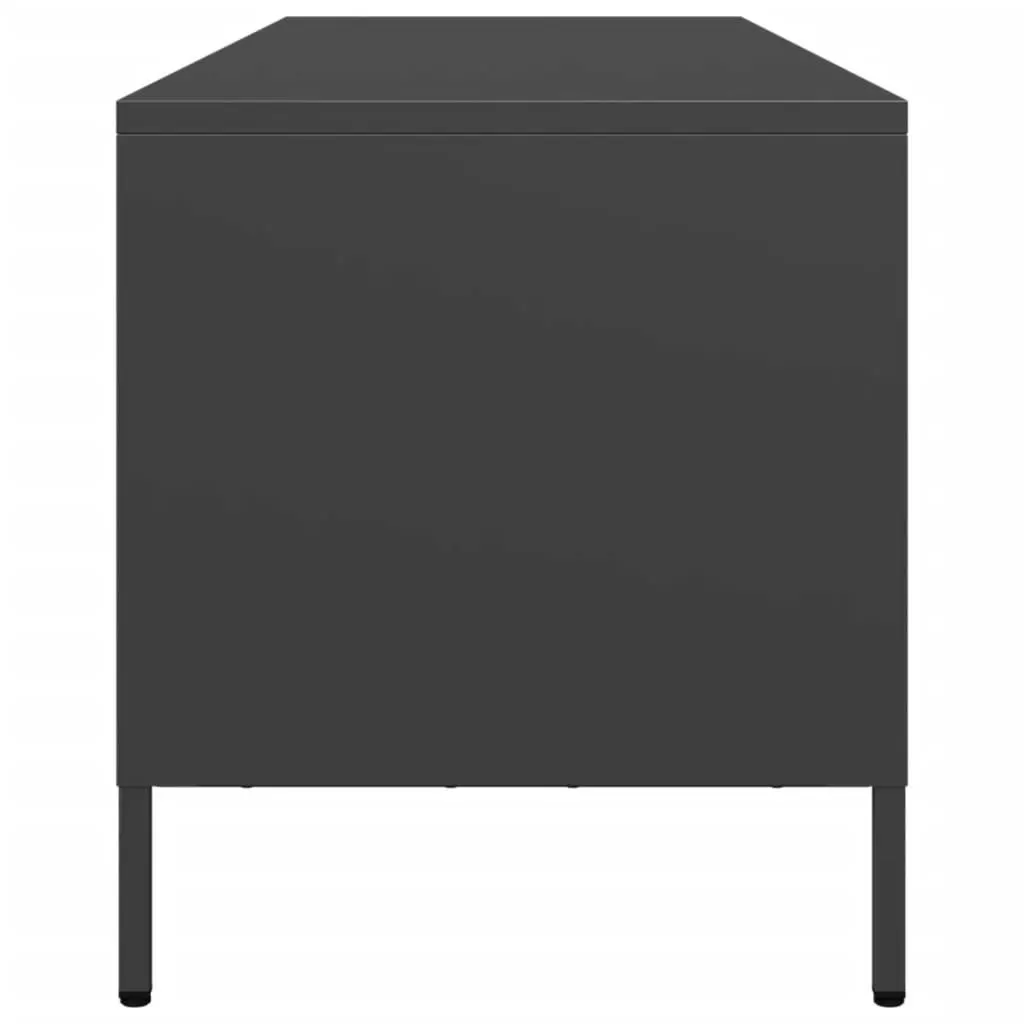 Black Industrial TV Cabinet with Drawers