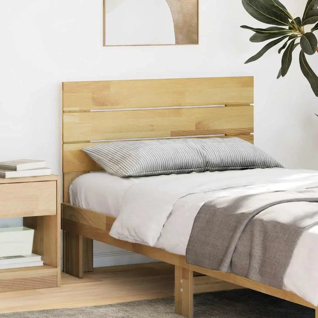 Solid Oak Wood Headboard Back Support 90cm Brown
