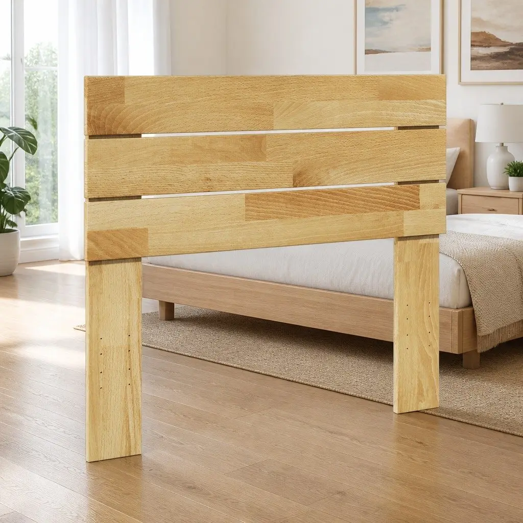 Solid Oak Wood Headboard 100 cm Bed Head Brown