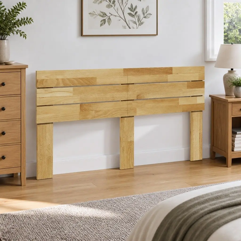 Headboard Solid Wood Bed Support 140 cm Brown Reading TV Backrest Bedroom Furniture