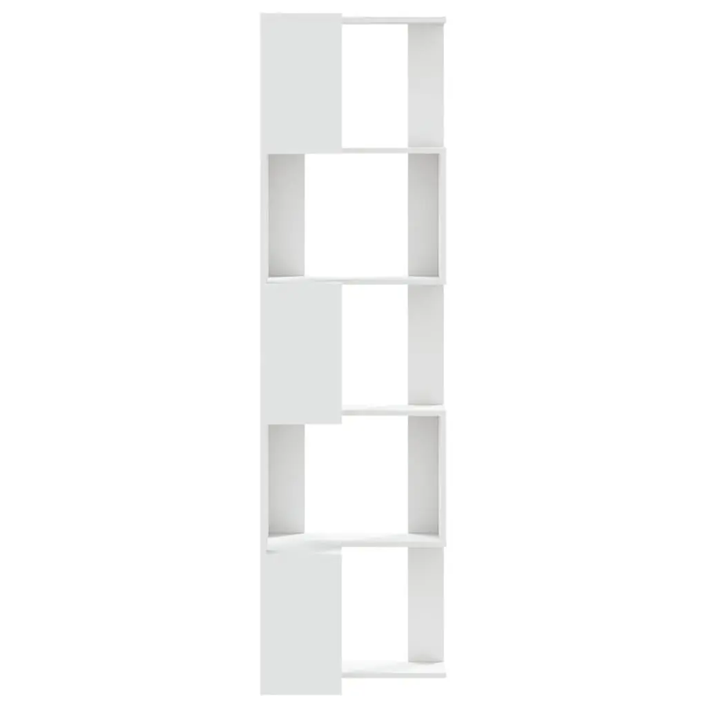 Corner Bookcase 5-Tier White 50x50x179cm Standing Shelf Storage Display Rack