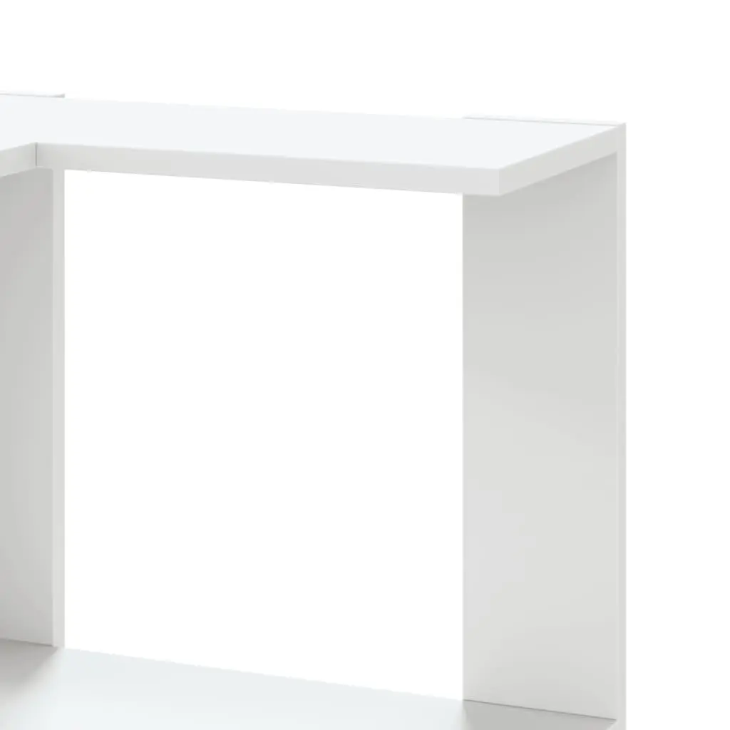 Corner Bookcase 5-Tier White 50x50x179cm Standing Shelf Storage Display Rack