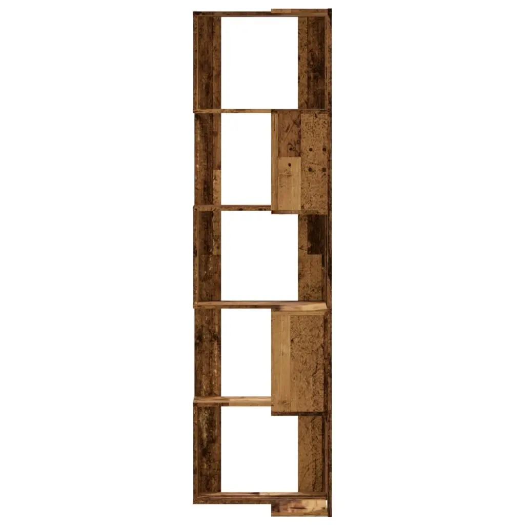 Corner Bookcase 5-Tier Storage Display Unit 50x50x179cm Brown