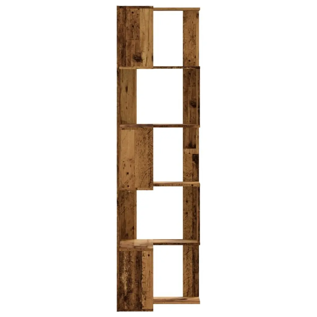 Corner Bookcase 5-Tier Storage Display Unit 50x50x179cm Brown