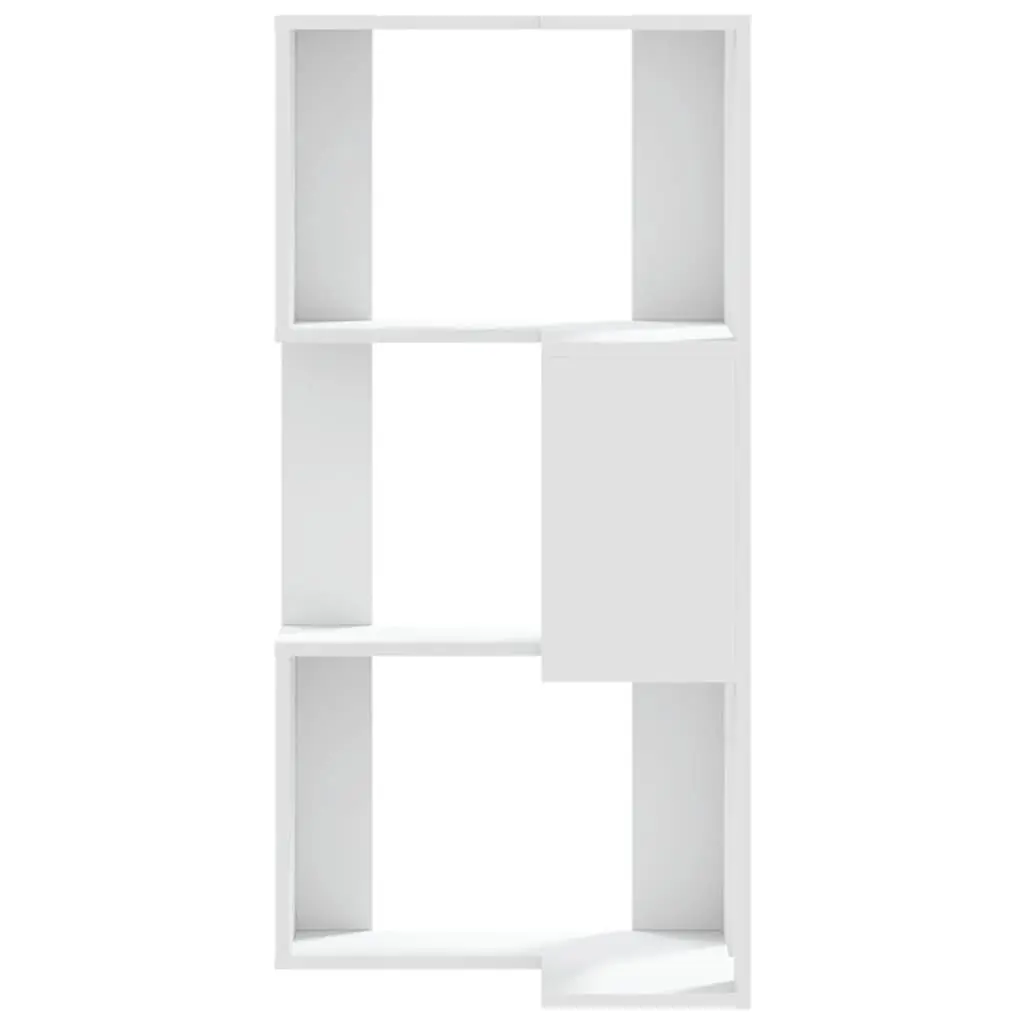 Engineered Wood Corner Bookcase, 3 Tiers