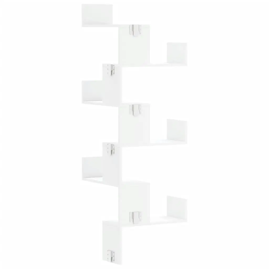 Wall Corner Shelf Storage Shelving Unit 45x45x147cm White