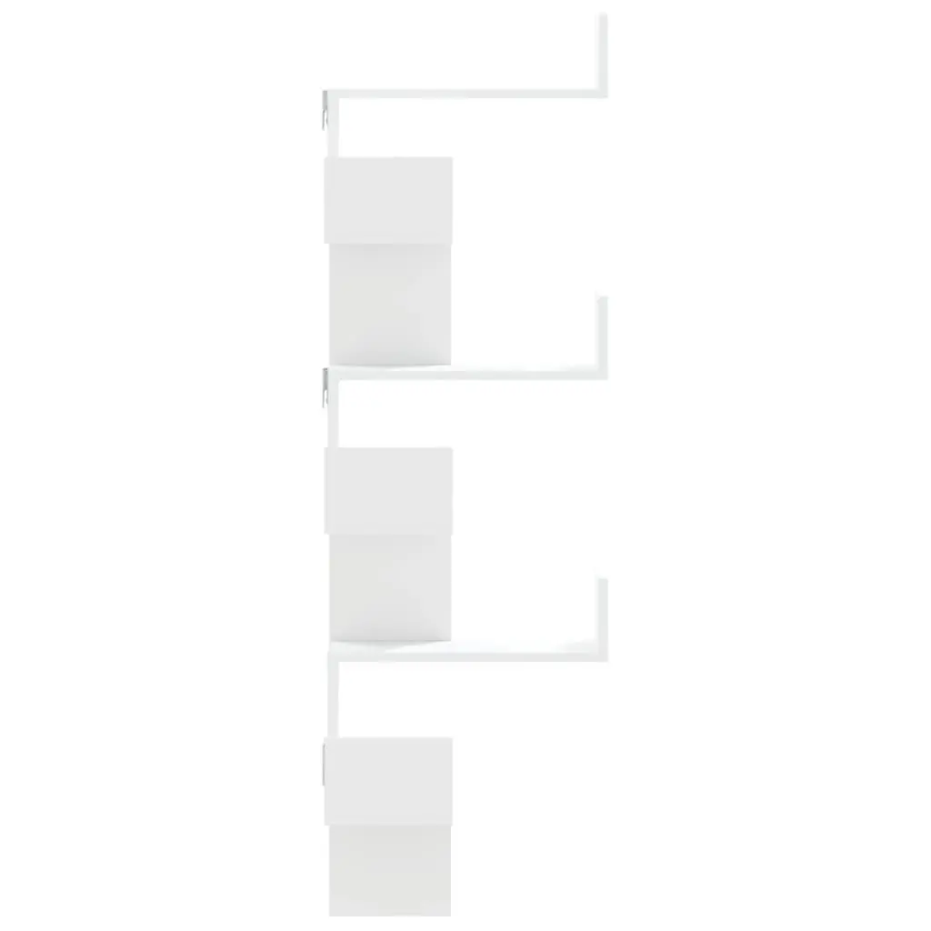 Wall Corner Shelf Storage Shelving Unit 45x45x147cm White