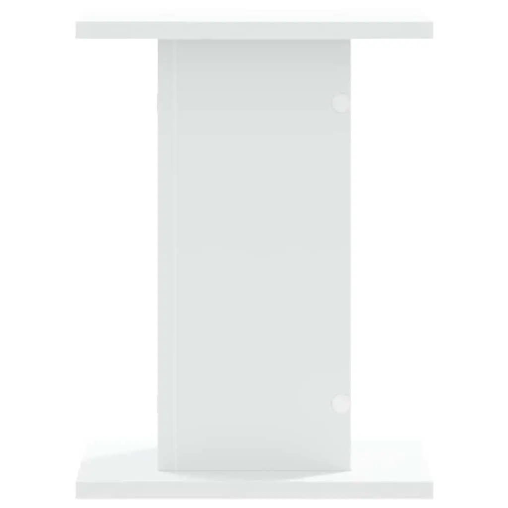 Speaker Stands Pair Audio Support 30x30x40 cm White Engineered Wood