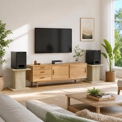 Reliable Acoustic Speaker Stands, 2 pcs Brown Wood
