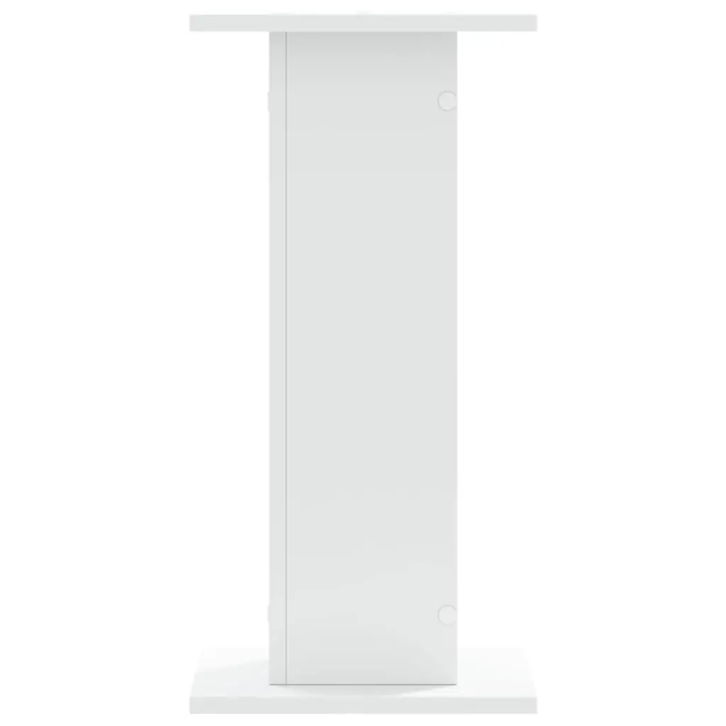 Speaker Stands Pair Audio Support 30x30x60 cm White Engineered Wood