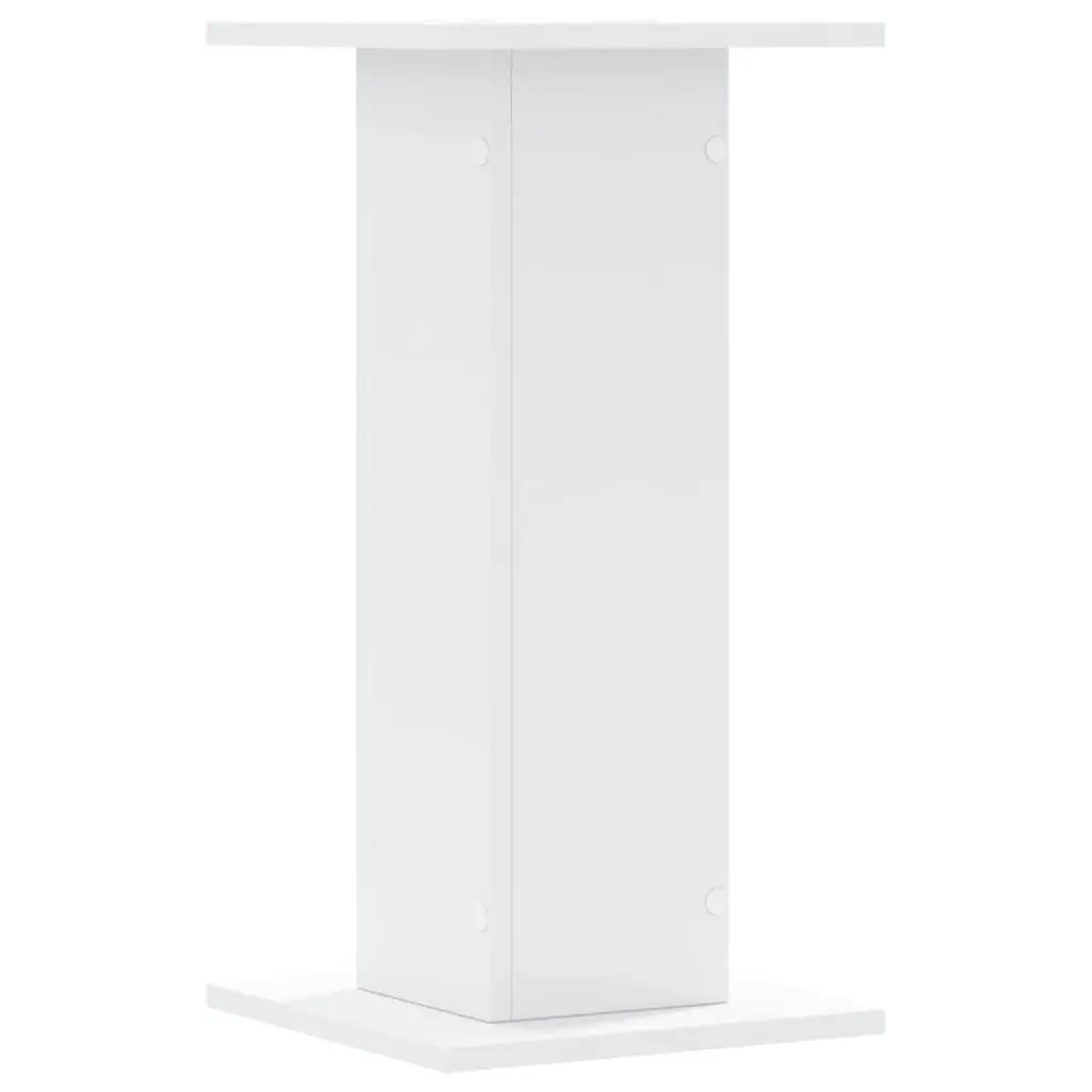 Speaker Stands Pair Audio Support 30x30x60 cm White Engineered Wood