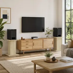 Reliable Speaker Stands 2 pcs 30x30x60 cm Engineered Wood