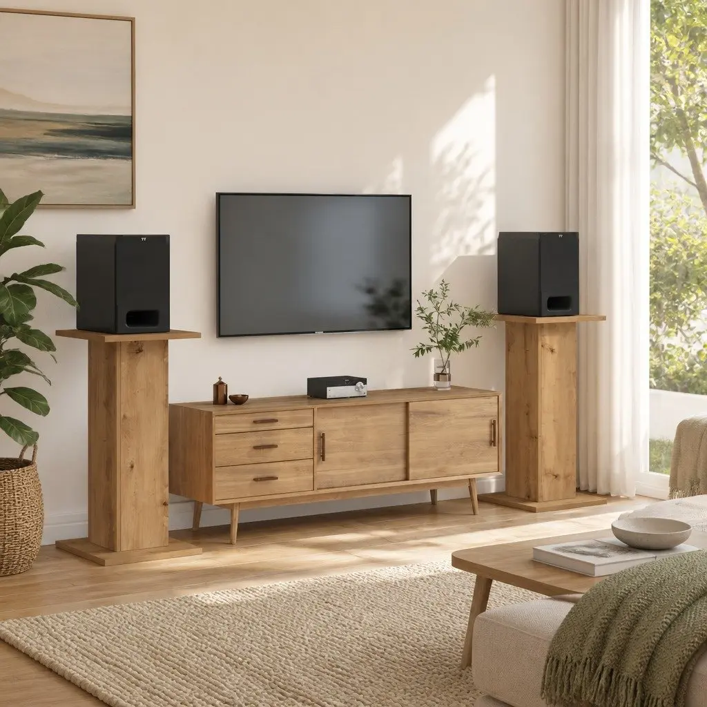Brown Speaker Stands, 2 pcs 30x30x60 cm