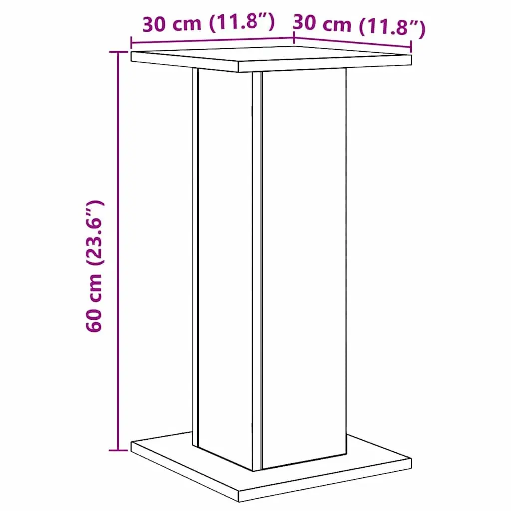 Speaker Stands Audio Equipment Support 30x30x60 cm Brown 2 Piece