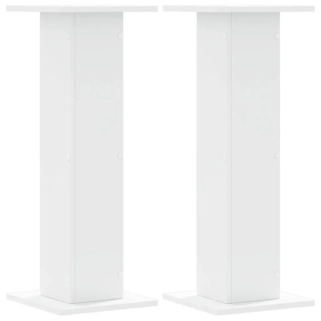 Speaker Stands 2 pcs White 30x30x80 cm Engineered Wood Audio Accessories