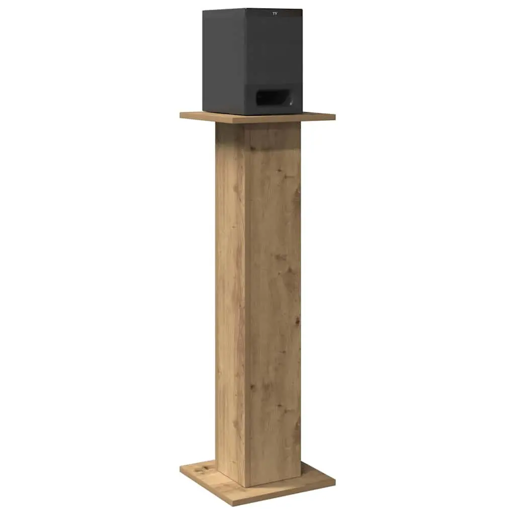 Speaker Stands Audio Stand Pair 30x30x95 cm Brown Engineered Wood