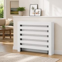 Practical Radiator Cover in White with Modern Design