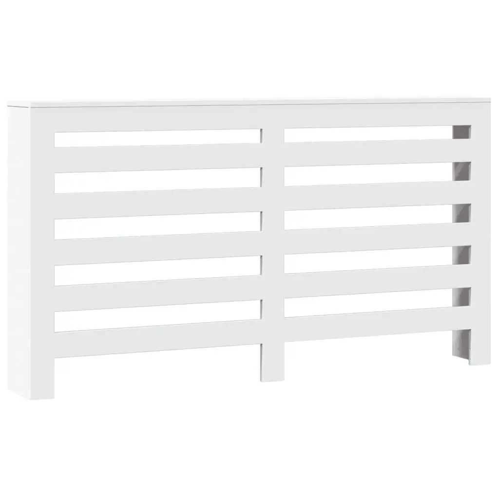 Radiator Cover Engineered Wood Shelf Living Room 149 x 20 x 82 cm White