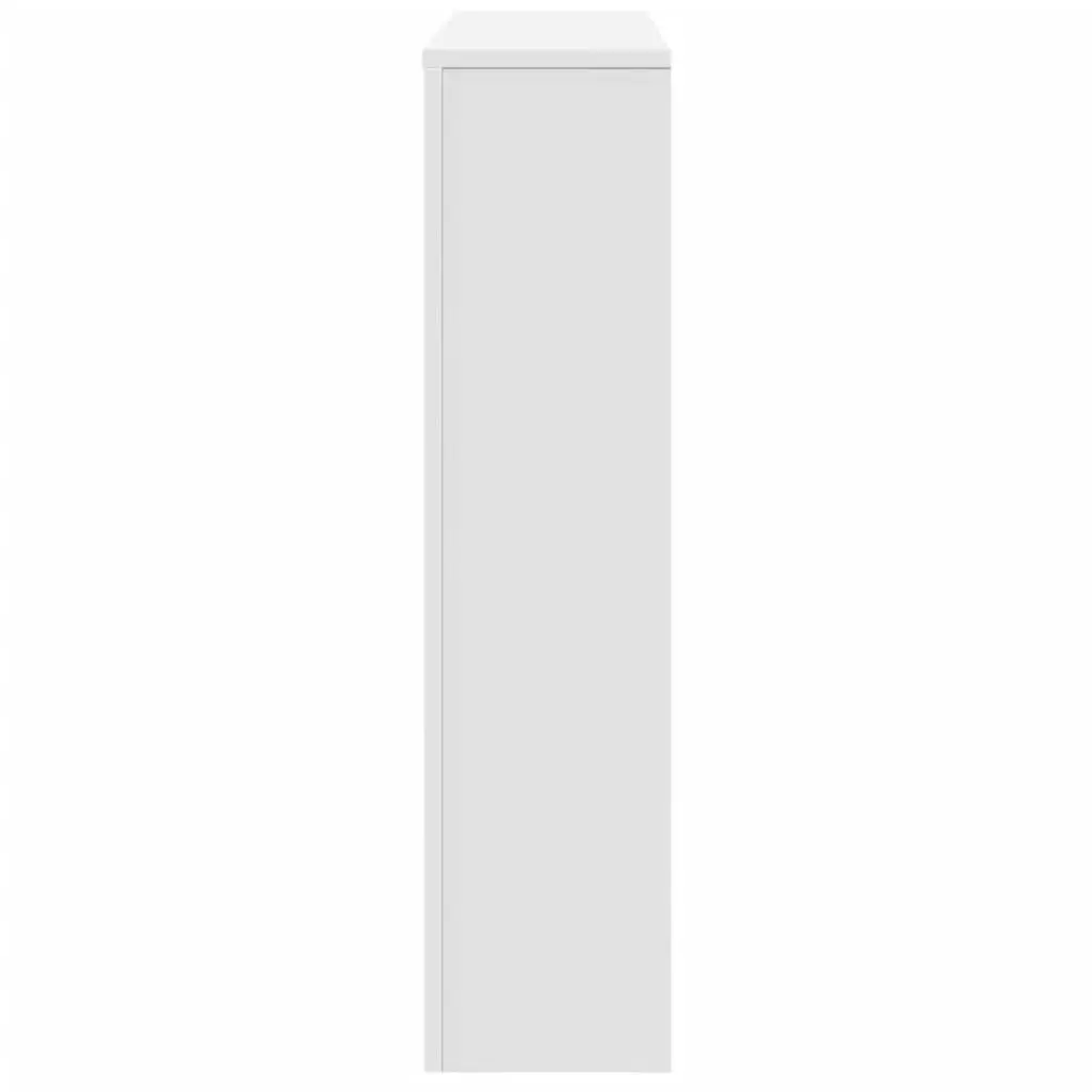 Radiator Cover Engineered Wood Shelf Living Room 149 x 20 x 82 cm White