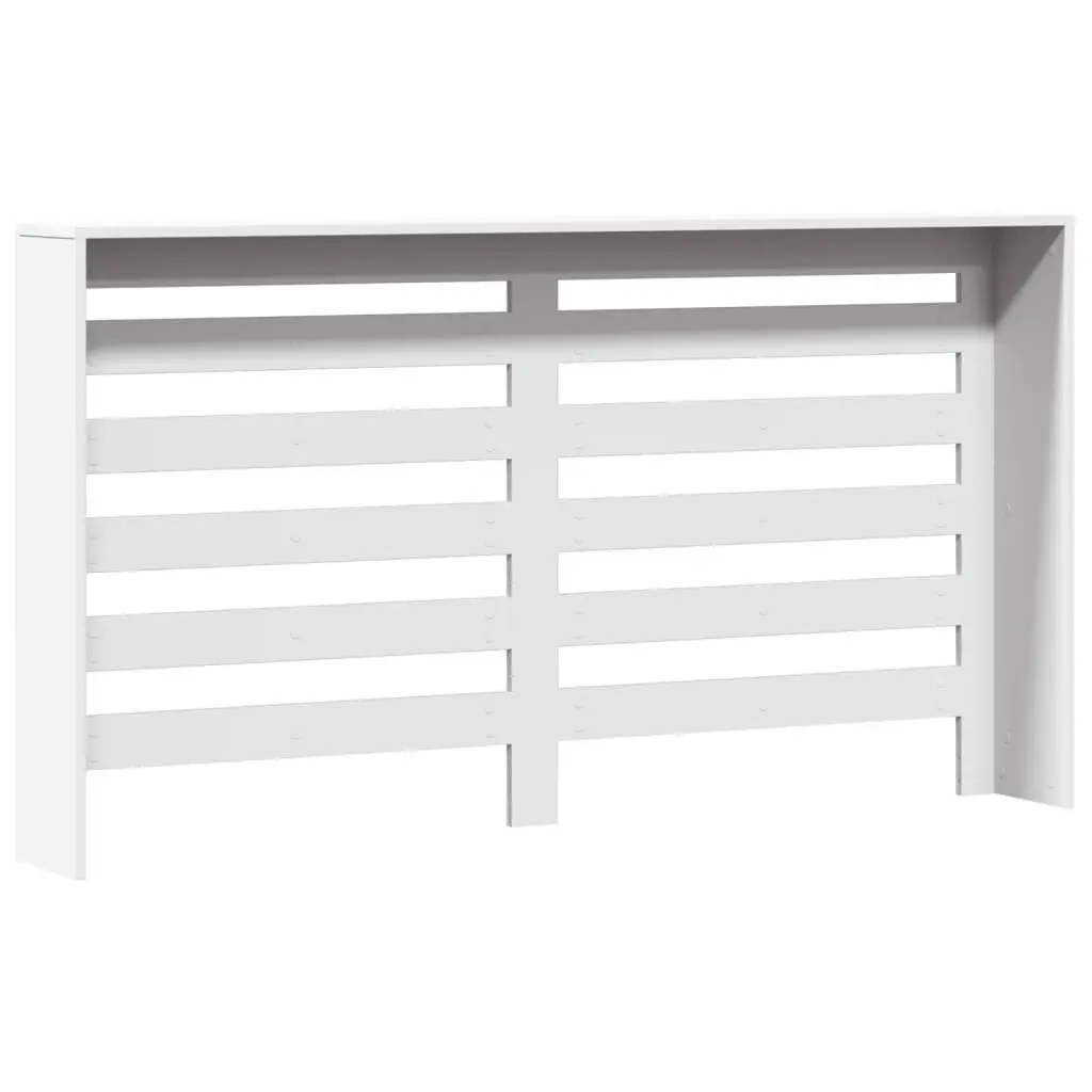 Radiator Cover Engineered Wood Shelf Living Room 149 x 20 x 82 cm White