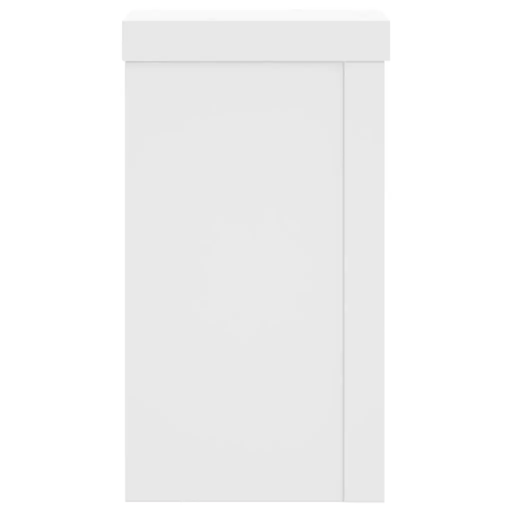 Plant Stands 2 pcs White 10x10x18 cm Engineered Wood Flower Pot Display