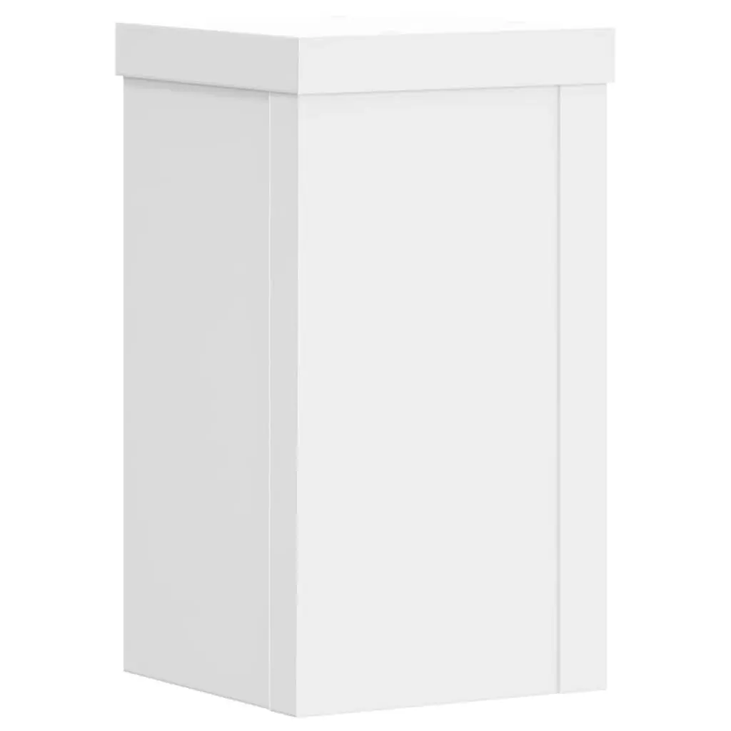 Plant Stands 2 pcs White 10x10x18 cm Engineered Wood Flower Pot Display