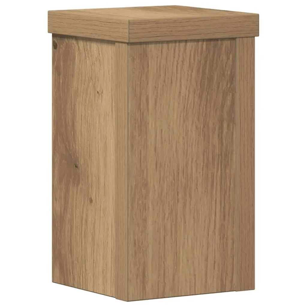 Plant Stands 2 pcs Brown Engineered Wood 10x10x18 cm Display