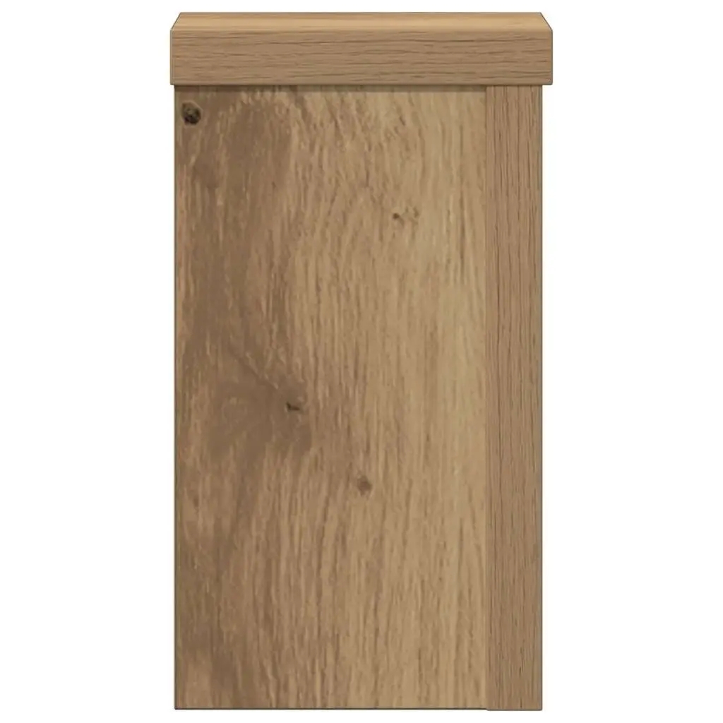 Plant Stands 2 pcs Brown Engineered Wood 10x10x18 cm Display